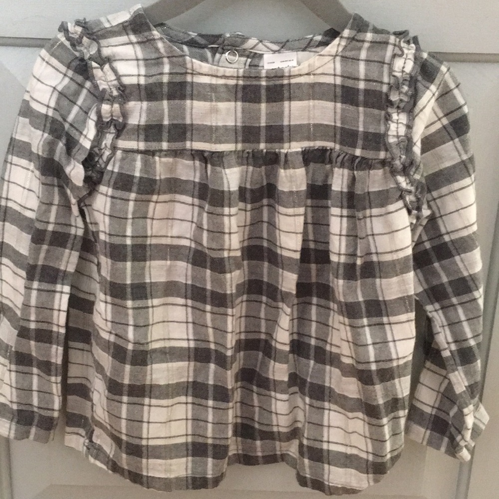 Soft flannel toddler blouse